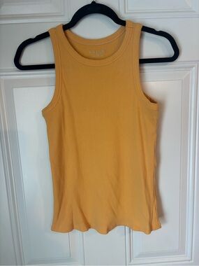 Maurices Mustard Ribbed Sleeveless Tank